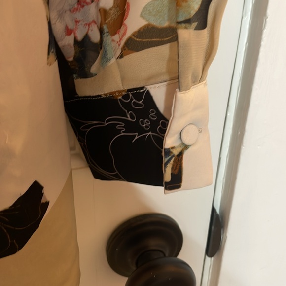 3.1 Phillip Lim, for Target, Long Sleeve Button Down Shirt, Small, Black, Tan - Picture 5 of 9